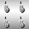 Service Caster 4 Inch 316SS Thermoplastic Rubber Swivel 7/8 Inch Expanding Stem Caster Set SCC-SS316EX20S414-TPRB-78-4 - alternate 1